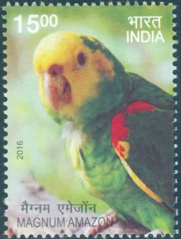 Exotic Birds; yellow headed Amazon- MNH Stamp