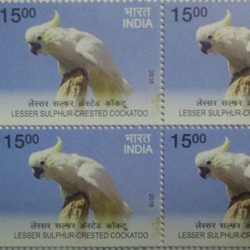 Yellow Crested Cockatoo(Block of 4 TL Stamp)