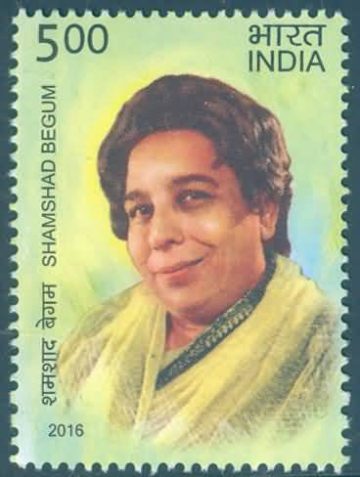 Legendary Singers of India - Shamshad Personality, Cinema, Singer, Actor, Padma Bhushan Rs. 5 - MNH Stamp