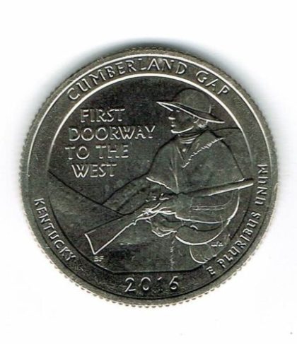 2016 - Brilliant Uncirculated Cumberland Gap National Park Quarter Coin | Indian Postage Stamps | Indian Coins | Old Indian Currency | Rare Indian Coins | Numismatic Collection India