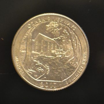 2017 - Brilliant Uncirculated OZARK RIVERWAYS National Park Quarter Coin