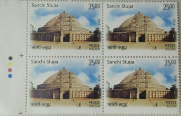 India vietnam Joint Issue with a theme of Ancient Heritage, Sanchi stupa (Block of 4 TL Stamp)