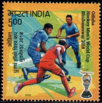 Odisha hockey Men's World cup Bhubaneswar 2018. Rs. 5- MNH Stamp