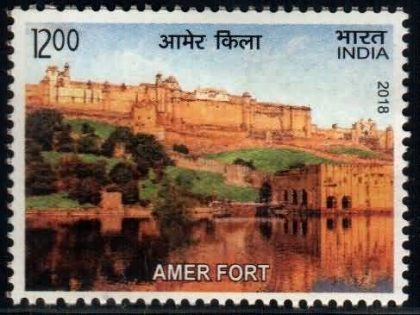 UNESCO World Heritage sites in india Forts. Amer Fort - MNH | Indian Postage Stamps | Indian Coins | Old Indian Currency | Rare Indian Coins | Numismatic Collection India