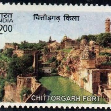 UNESCO World Heritage sites in india Forts. Chittorgarh Fort - MNH Stamp