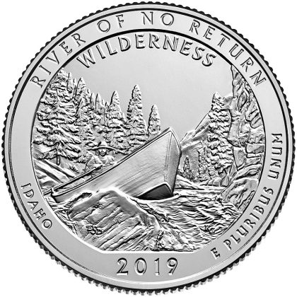 2019 ?Brilliant Uncirculated Frank Church River of No Return Wilderness in Idaho. Quarter Coin | Indian Postage Stamps | Indian Coins | Old Indian Currency | Rare Indian Coins | Numismatic Collection India