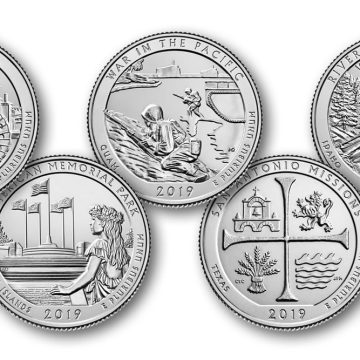 2019- Brilliant Uncirculated Set of 5 National Park Quarter Coins