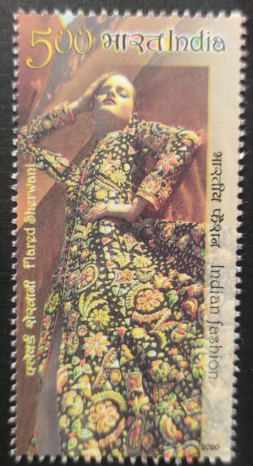 Indian Fashion Series-4 Fashion Designers Flared Sherwani - MNH Stamp