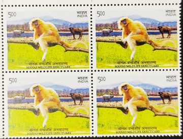 UNESCO World heritage sites Manas wild life (Block of 4 stamp)