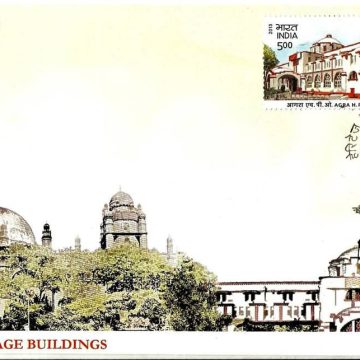 First Day Cover 12 Apr.'13 Heritage Building Mumbai G.P.O. Agra H.P.O.(FDC-2013)