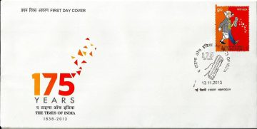 First Day Cover 13 Nov 2013 150 Years Of Times Of India (Fdc-2013)