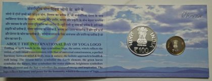 2015 - International Day of Yoga 21 June Rs.100, Rs.10 (Proof Set) | Indian Postage Stamps | Indian Coins | Old Indian Currency | Rare Indian Coins | Numismatic Collection India - Image 2