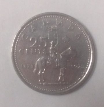 25 Cents Canada 1973 Elizabeth II D.G. Regina