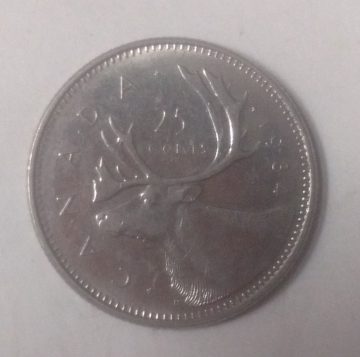 25 Cents Canada 1984 Elizabeth II D.G. Regina