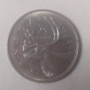 25 Cents Canada 1984 Elizabeth II D.G. Regina