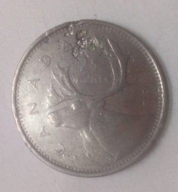 25 Cents Canada 1986 Elizabeth II D.G. Regina