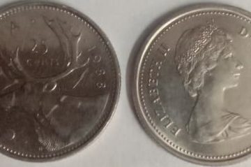 25 Cents Canada 1988 Elizabeth II D.G. Regina(USED)
