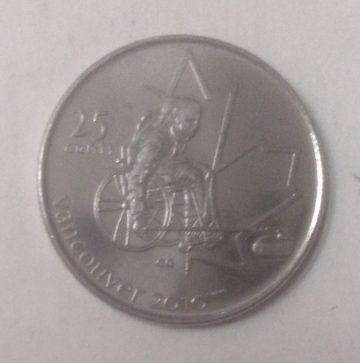 25 Cents Canada 2010 Vancouver Elizabeth II (unc)