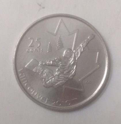25 Cents Canada 2010 Vancouver Elizabeth II (unc) | Indian Postage Stamps | Indian Coins | Old Indian Currency | Rare Indian Coins | Numismatic Collection India