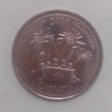 25 Cents Canada Celebration 2000  Elizabeth II D.G. Regina (unc)