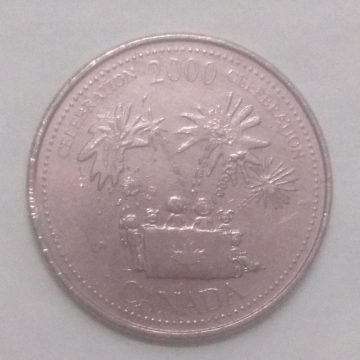 25 Cents Canada Celebration 2000  Elizabeth II D.G. Regina (used)