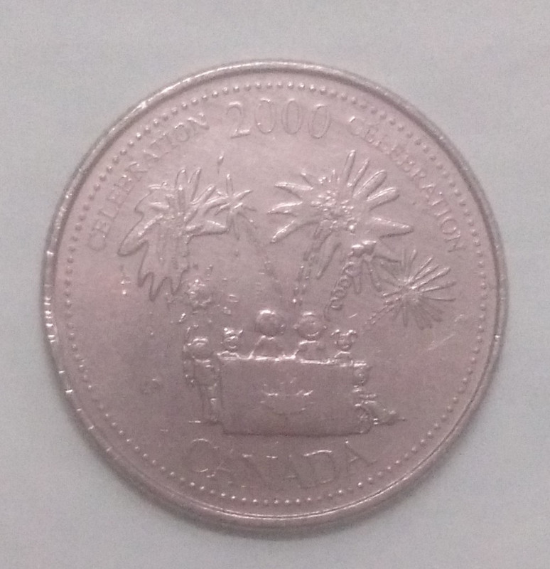 25 Cents Canada Celebration 2000 Elizabeth II D.G. Regina (used)