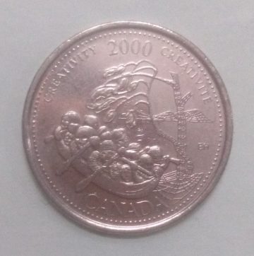 25 Cents Canada Creativity 2000 Elizabeth II D.G. Regina (used)