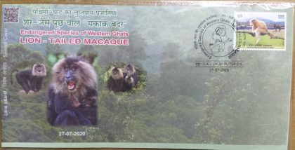 Lion-Tailed Macaque (Special Cover) | Indian Postage Stamps | Indian Coins | Old Indian Currency | Rare Indian Coins | Numismatic Collection India