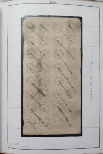 Indian 1852 Used White SCINDE Dawk Sg S1 ?2500 Rare Genuine Imitation & Collector's Pride Tele beach, to Hold This in Their Collection. (32 STAMPS)