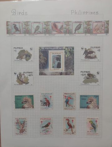 Thematic Birds Stamps of PHILIPINES 1 Minature sheet-17stamps 8 Used 9 Mint (WWF)
