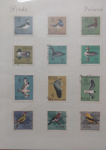 Thematic Birds Stamps of POLAND 12 stamps Used