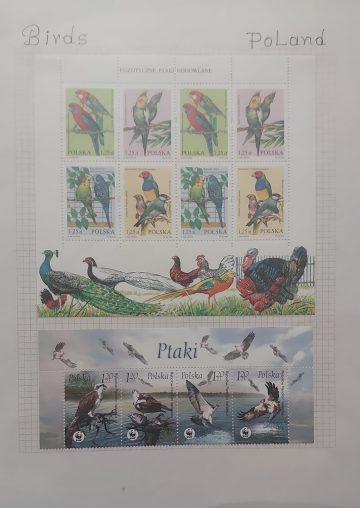Thematic Birds Stamps of POLAND 1 Minature sheet (4 Mint Stamps)