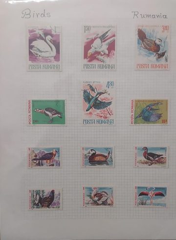 Thematic Birds Stamps of ROMANIA 12 Stamps 5 Used 7 Mint