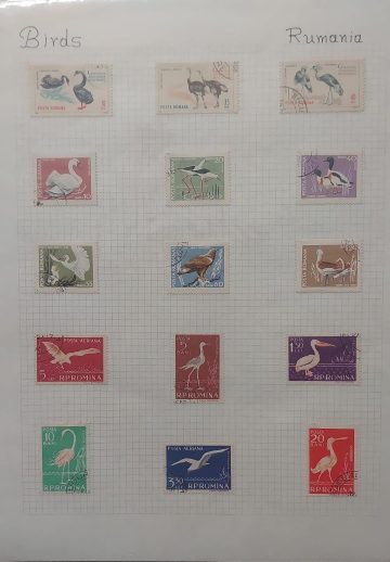 Thematic Birds Stamps of ROMANIA 15 Used Stamps