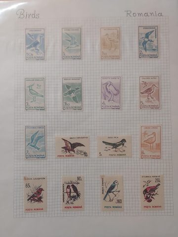 Thematic Birds Stamps of ROMANIA 16 Stamps Mint