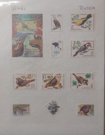 Thematic Birds Stamps of RUSSIA 1 Minature sheet 10 Stamps Mint