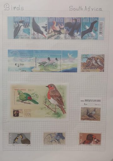 Thematic Birds Stamps of SOUTH AFRICA 1 Minature sheet -11 Stamps 3 Used/7 Mint