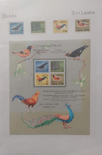 Thematic Birds Stamps of SRILANKA 1 Minature sheet- 4 Stamps Mint
