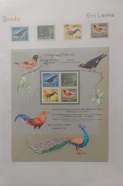 Thematic Birds Stamps of SRILANKA 1 Minature sheet- 4 Stamps Mint | Indian Postage Stamps | Indian Coins | Old Indian Currency | Rare Indian Coins | Numismatic Collection India