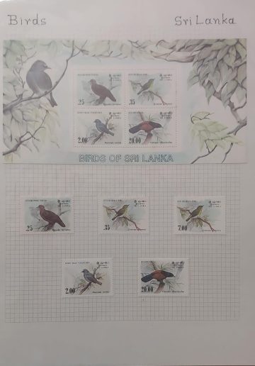 Thematic Birds Stamps of SRILANKA 1 Minature sheet- 5 Stamps Mint