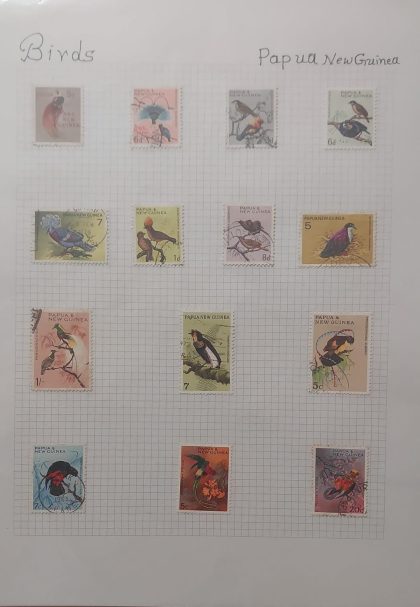 Thematic Birds Stamps of PAPUA AND NEW GUINEA 14 Used Stamps | Indian Postage Stamps | Indian Coins | Old Indian Currency | Rare Indian Coins | Numismatic Collection India