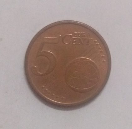 5 Cent EURO  2002_(used) | Indian Postage Stamps | Indian Coins | Old Indian Currency | Rare Indian Coins | Numismatic Collection India