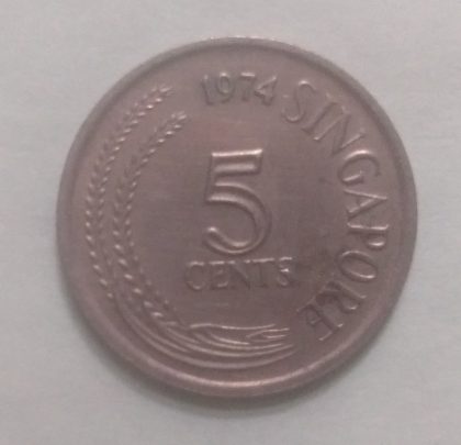 5 Cents 1974 Singapore/ Singapore | Indian Postage Stamps | Indian Coins | Old Indian Currency | Rare Indian Coins | Numismatic Collection India