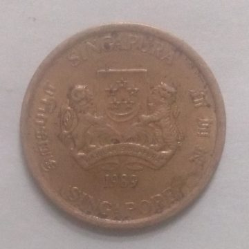 5 Cents 1989 Majulah Singapora/ Singapore (used)