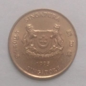 5 Cents 1995 Majulah Singapora/ Singapore (used)