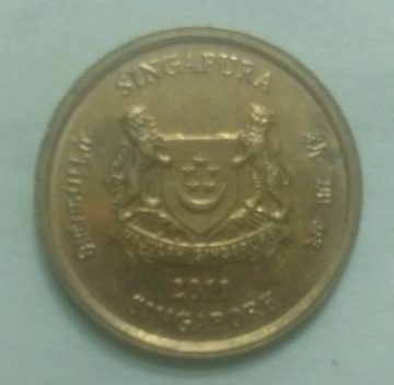 5 Cents 2011 Majulah Singapora/ Singapore (used)