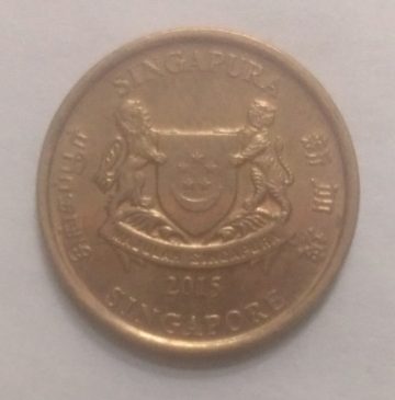 5 Cents 2015 Majulah Singapora/ Singapore (used)