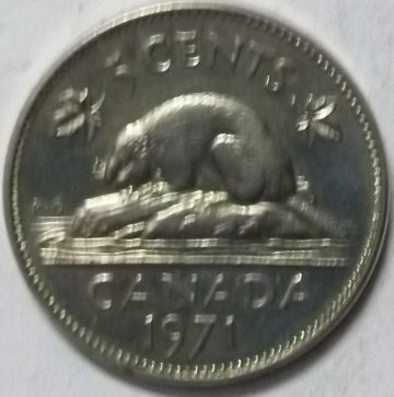 5 Cents Canada 1971 Elizabeth II D.G Regina (used)