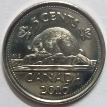 5 Cents Canada 2016 Elizabeth II D.G Regina (unc)