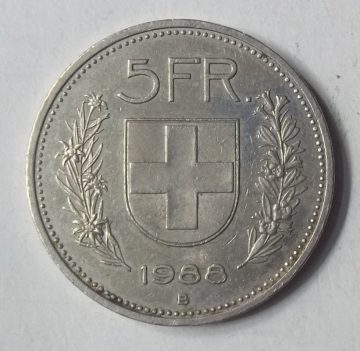 SWITZERLAND 5 FR 1988 Confoederatio Helvetica